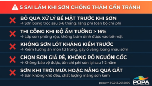 5 sai lầm thường gặp khi thi công sơn chống thấm cần tránh