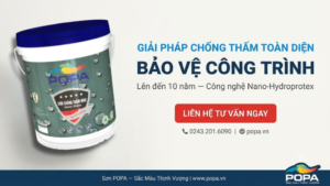 Sơn chống thấm POPA Watershield giải pháp bảo vệ công trình công nghệ Nano-Hydroprotex